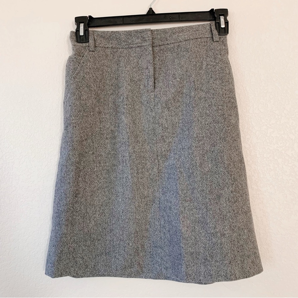 J. Crew Gray A-Line Wool Knee-Length Skirt for Work